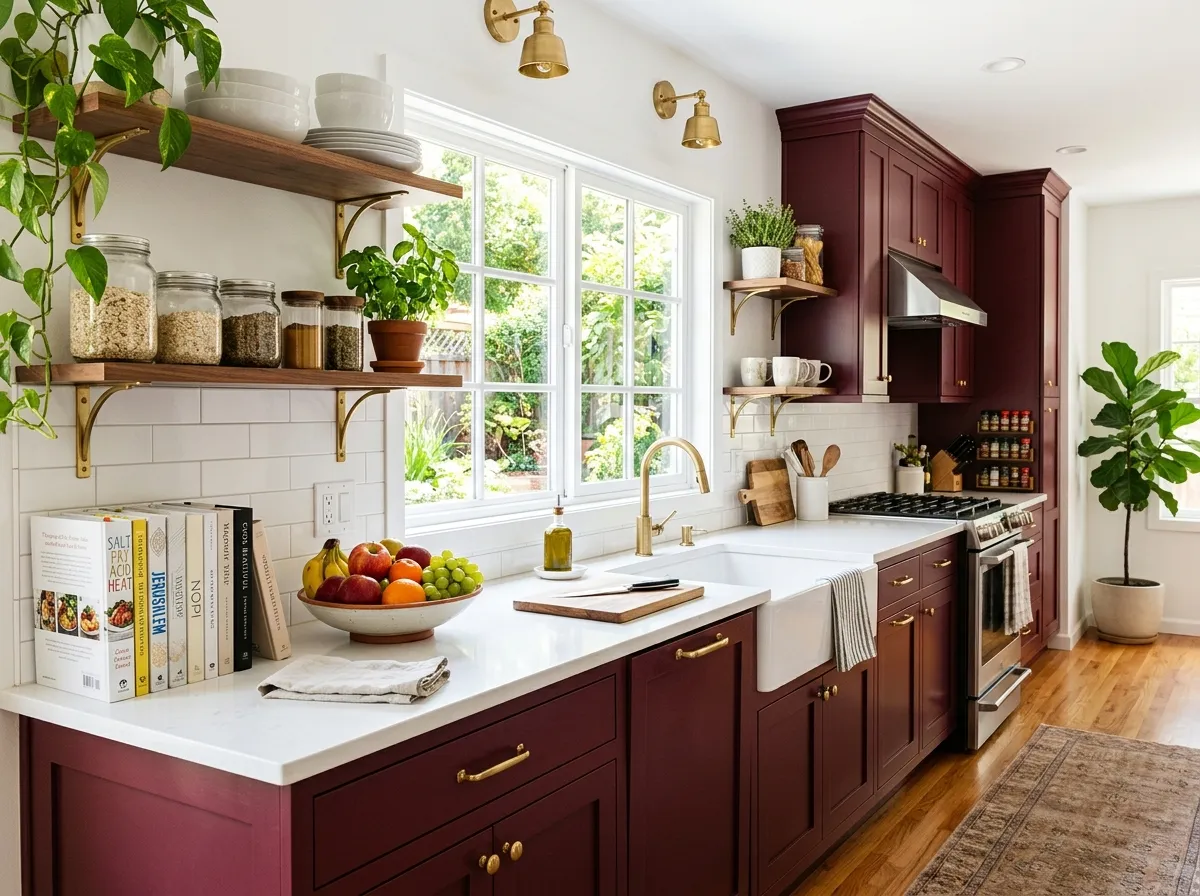 15 Burgundy Kitchen Cabinets: Bold Ideas for a Rich,&hellip;