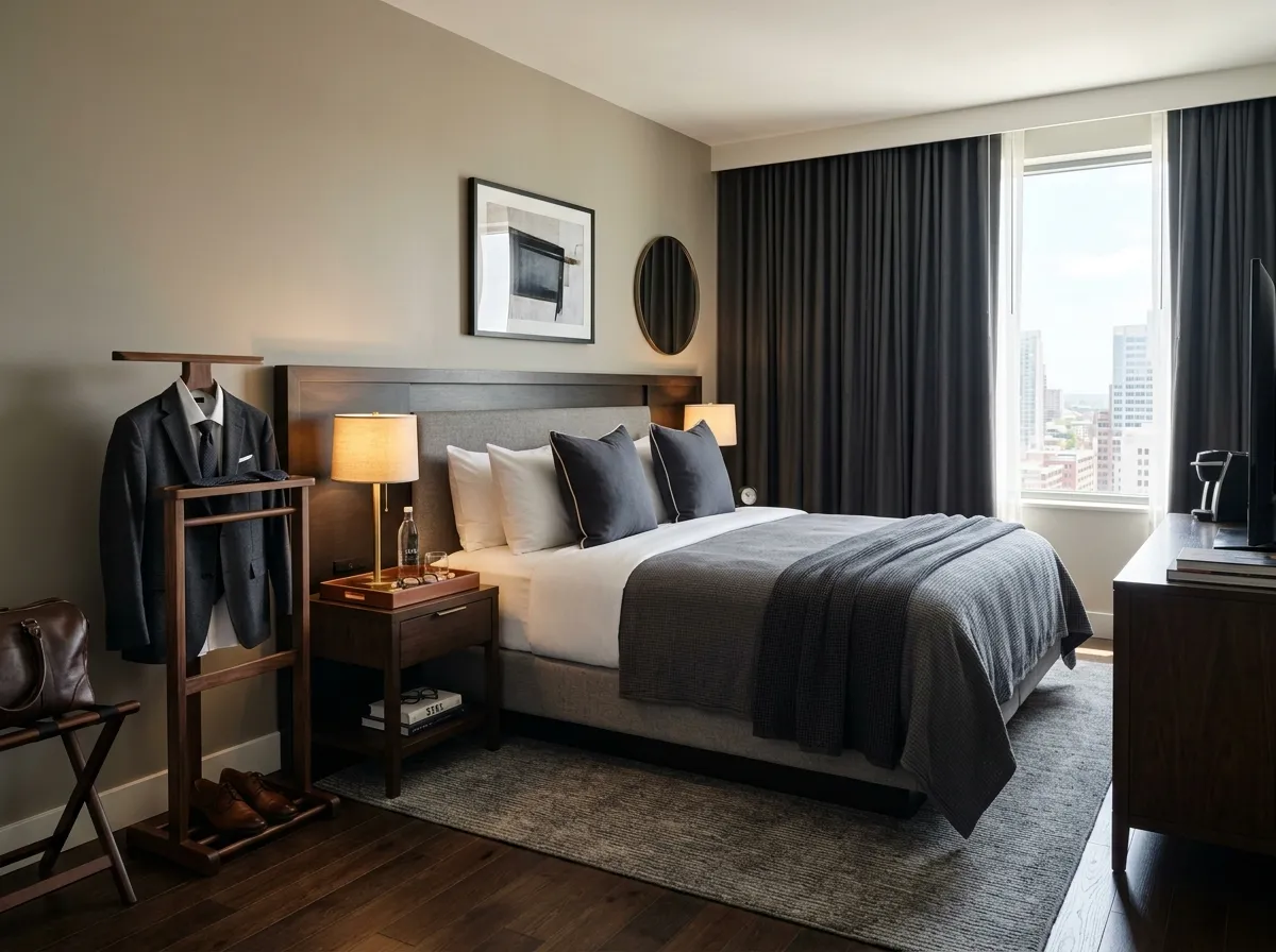 15 Masculine Bedroom Ideas That Feel Like a Five-Star&hellip;